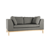 Divano Letto 2 posti in tessuto Ambient Wood Grigio