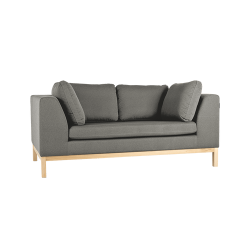 Divano Letto 2 posti in tessuto Ambient Wood Grigio