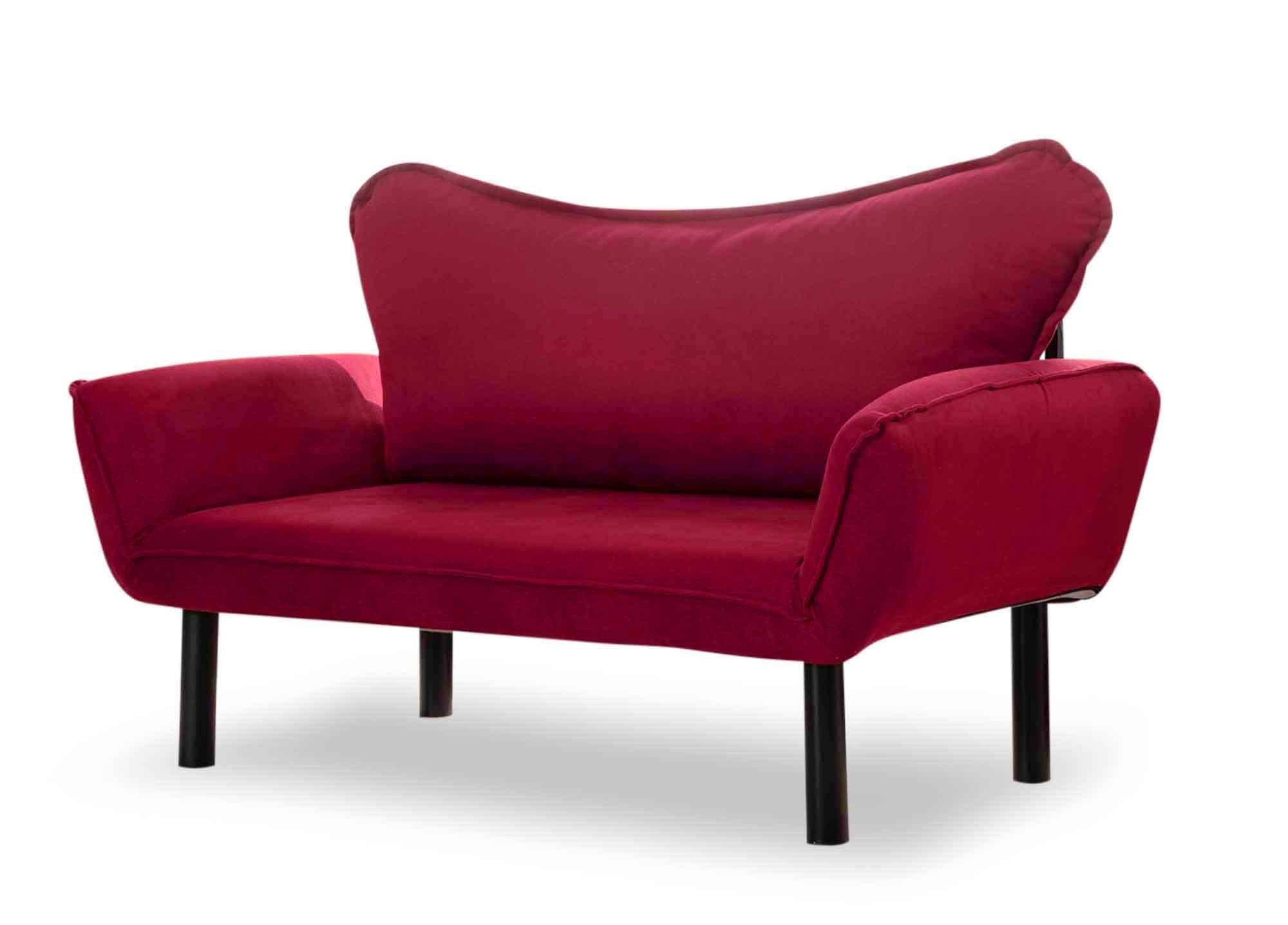 Asir Divano Letto 2 posti in tessuto Chatto Bordeaux