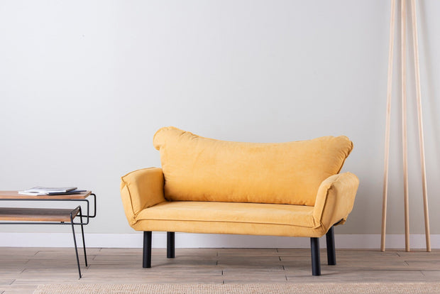 Asir Divano Letto 2 posti in tessuto Chatto Giallo