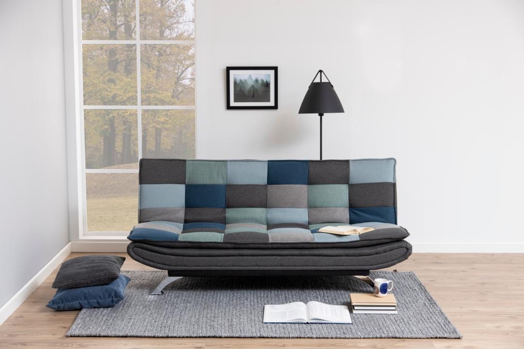 Actona Divano Letto 2 posti in tessuto Faith Multicolore