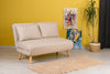 Asir Divano Letto 2 posti in tessuto Folde Crema