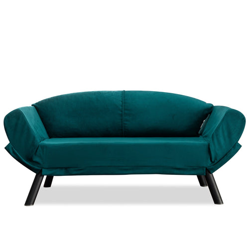 Asir Divano Letto 2 posti in tessuto Genzo Blu