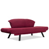 Asir Divano Letto 2 posti in tessuto Genzo Bordeaux