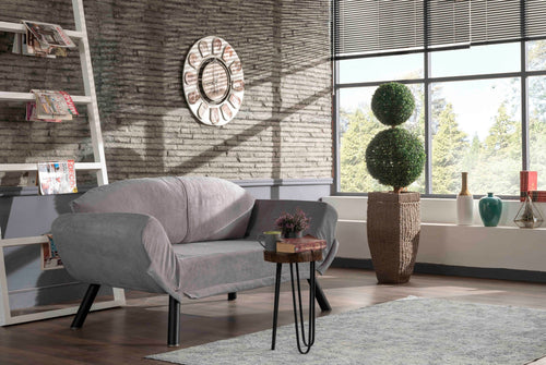 Asir Divano Letto 2 posti in tessuto Genzo Grigio