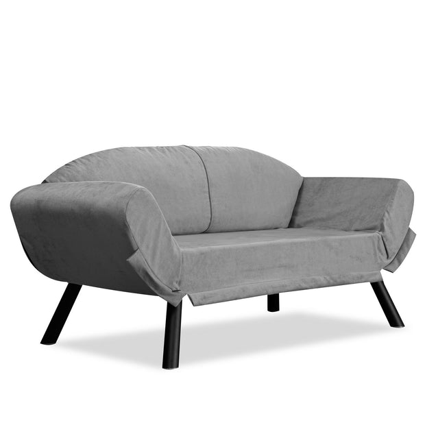 Asir Divano Letto 2 posti in tessuto Genzo Grigio