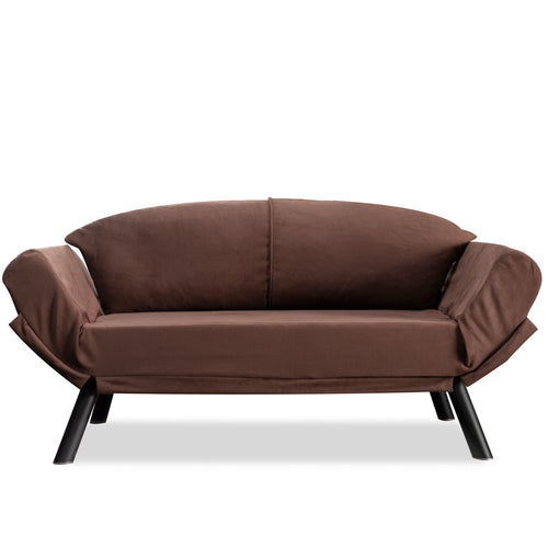 Asir Divano Letto 2 posti in tessuto Genzo Marrone
