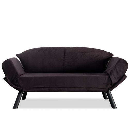 Asir Divano Letto 2 posti in tessuto Genzo Nero