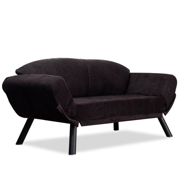 Asir Divano Letto 2 posti in tessuto Genzo Nero