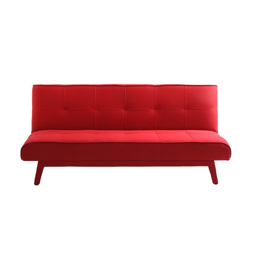 Customform Divano Letto 2 posti in tessuto Modes Rosso
