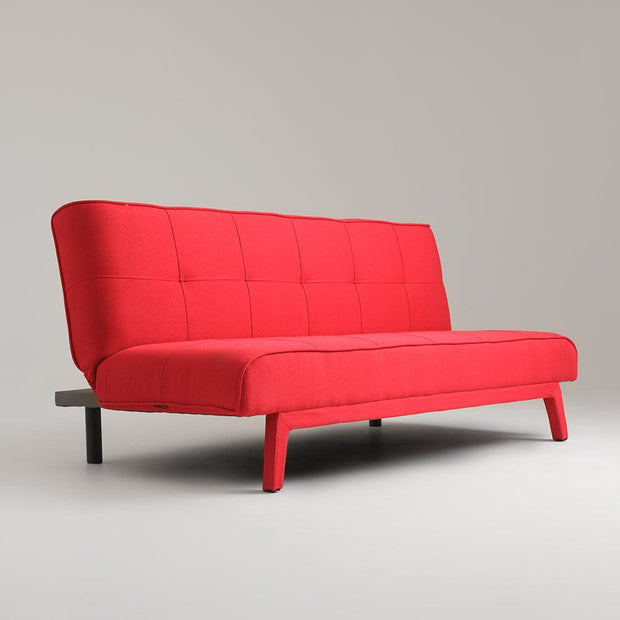 Customform Divano Letto 2 posti in tessuto Modes Rosso