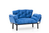 Asir Divano Letto 2 posti in tessuto Nitta Blu