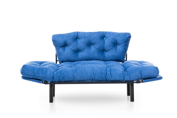 Asir Divano Letto 2 posti in tessuto Nitta Blu