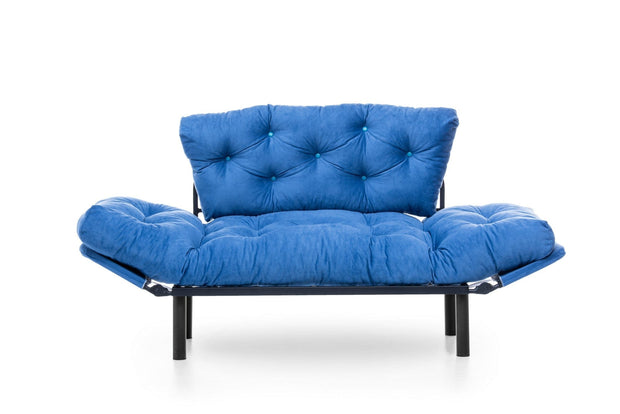 Asir Divano Letto 2 posti in tessuto Nitta Blu
