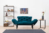 Asir Divano Letto 2 posti in tessuto Nitta Blu