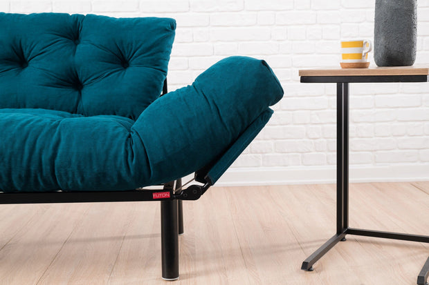 Asir Divano Letto 2 posti in tessuto Nitta Blu