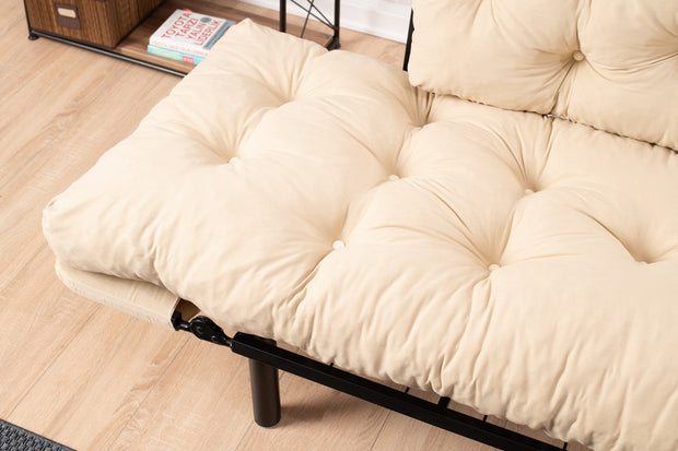 Asir Divano Letto 2 posti in tessuto Nitta Crema