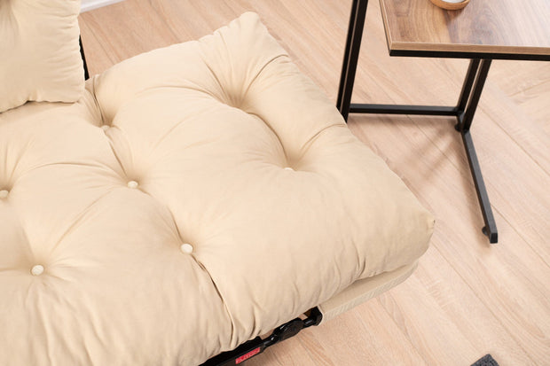 Asir Divano Letto 2 posti in tessuto Nitta Crema