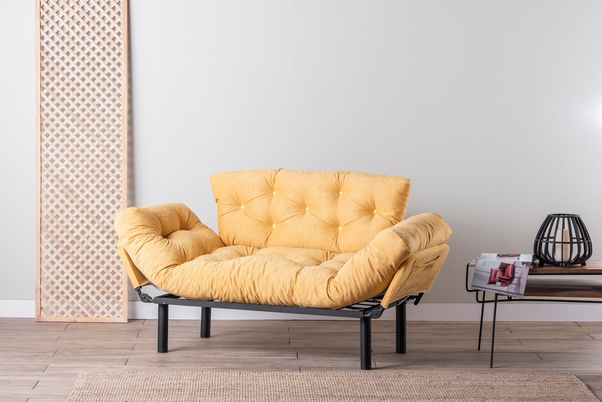 Asir Divano Letto 2 posti in tessuto Nitta Giallo