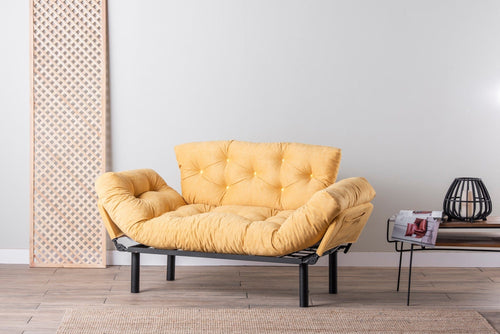 Asir Divano Letto 2 posti in tessuto Nitta Giallo