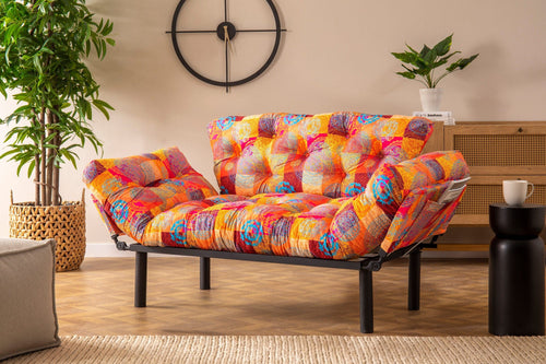 Asir Divano Letto 2 posti in tessuto Nitta Multicolore