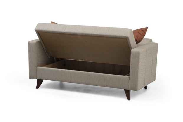 Asir Divano Letto 2 posti in tessuto Polya Beige