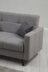 Asir Divano Letto 2 posti in tessuto Polya Grigio