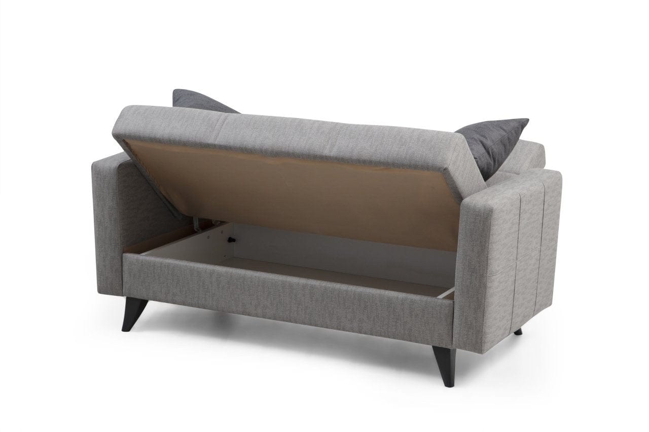 Asir Divano Letto 2 posti in tessuto Polya Grigio