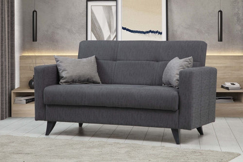 Asir Divano Letto 2 posti in tessuto Polya Grigio