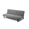 Customform Divano Letto 2 posti in tessuto Sleek Grigio