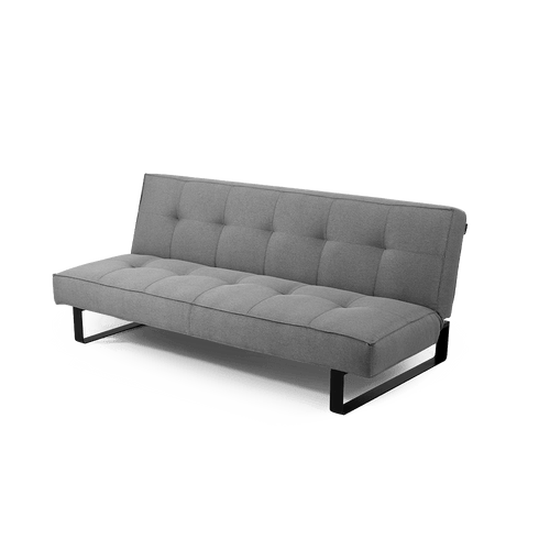 Customform Divano Letto 2 posti in tessuto Sleek Grigio