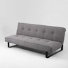Customform Divano Letto 2 posti in tessuto Sleek Grigio