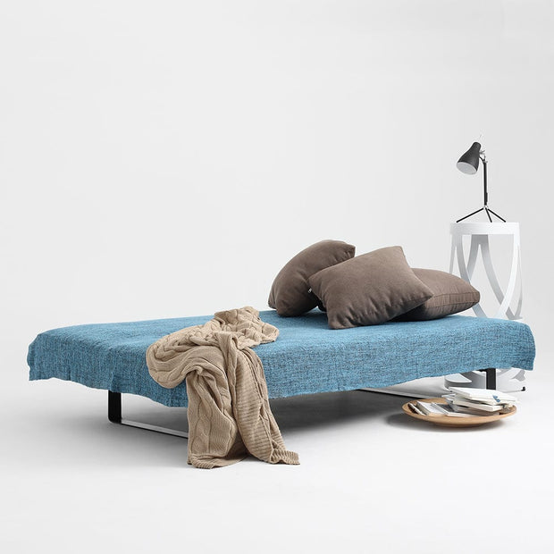 Customform Divano Letto 2 posti in tessuto Sleek Grigio