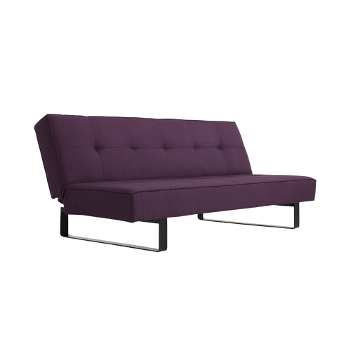 Customform Divano Letto 2 posti in tessuto Sleek Violetto