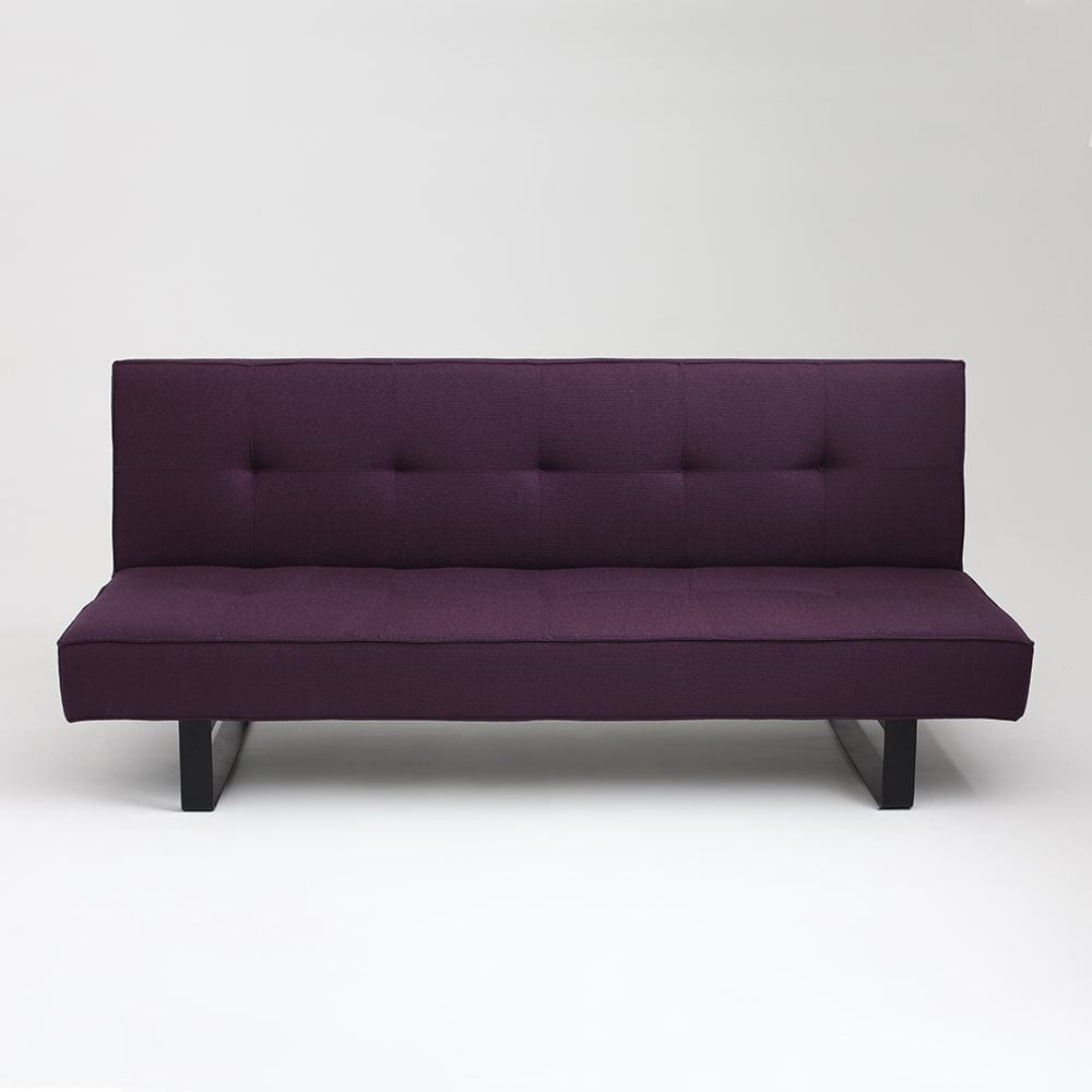 Customform Divano Letto 2 posti in tessuto Sleek Violetto
