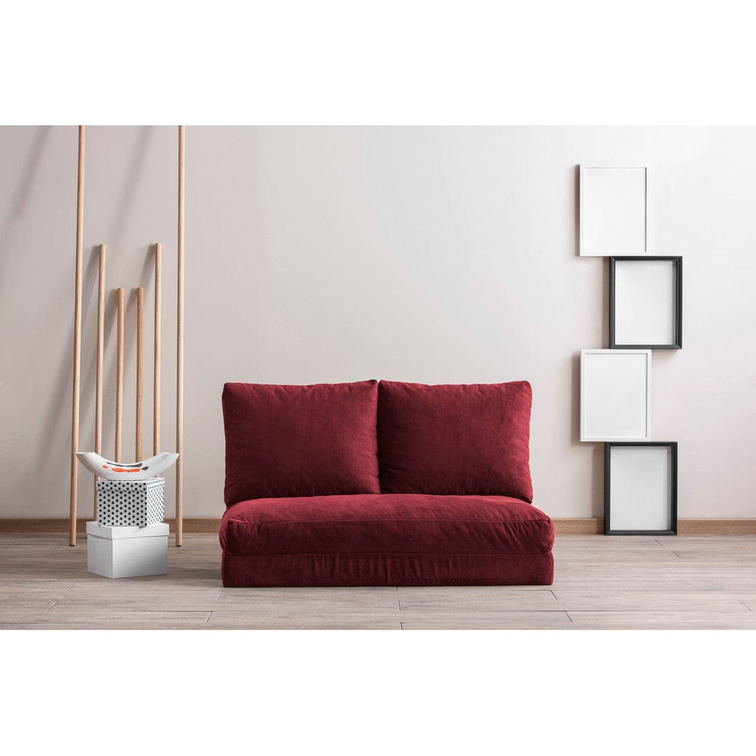 Asir Divano Letto 2 posti in tessuto Taida Bordeaux