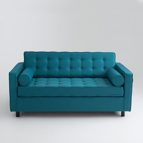 Customform Divano Letto 2 posti in tessuto Topic Blu