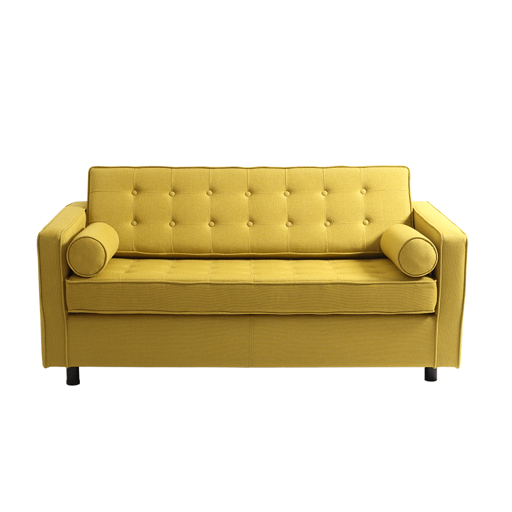 Customform Divano Letto 2 posti in tessuto Topic Giallo