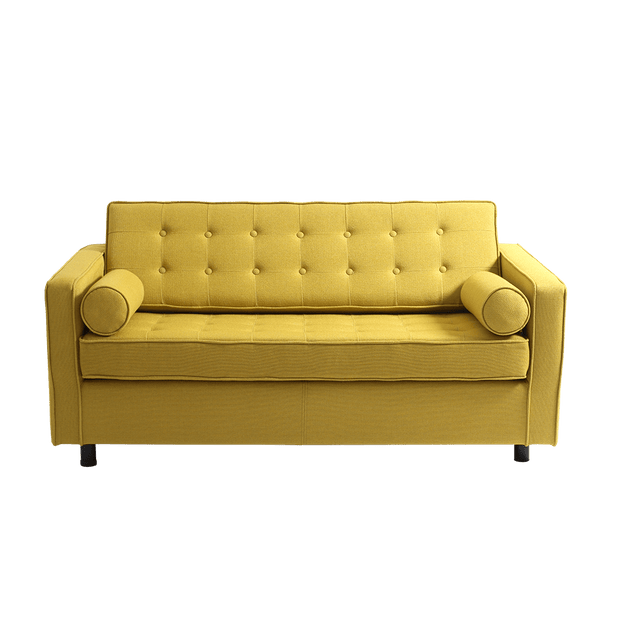 Customform Divano Letto 2 posti in tessuto Topic Giallo