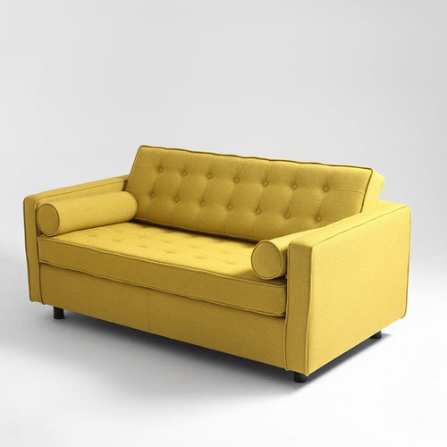 Customform Divano Letto 2 posti in tessuto Topic Giallo