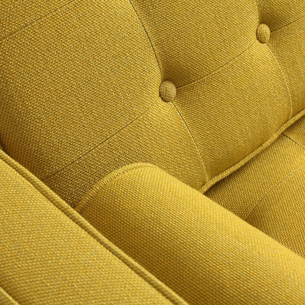 Customform Divano Letto 2 posti in tessuto Topic Giallo