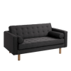 Customform Divano Letto 2 posti in tessuto Topic Wood Antracite