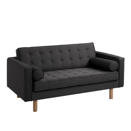 Customform Divano Letto 2 posti in tessuto Topic Wood Antracite