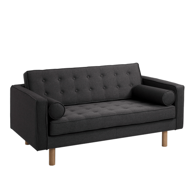 Customform Divano Letto 2 posti in tessuto Topic Wood Antracite