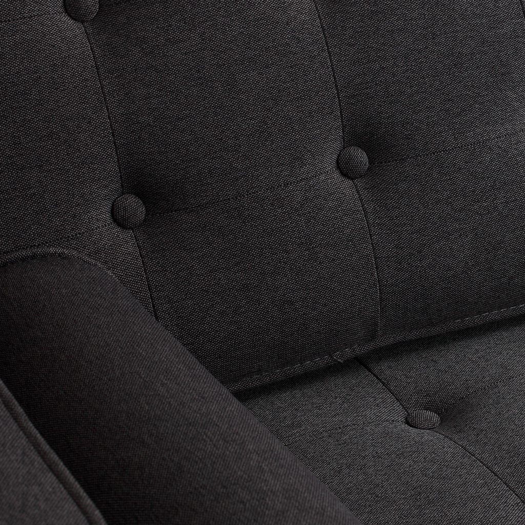 Customform Divano Letto 2 posti in tessuto Topic Wood Antracite