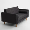 Customform Divano Letto 2 posti in tessuto Topic Wood Antracite