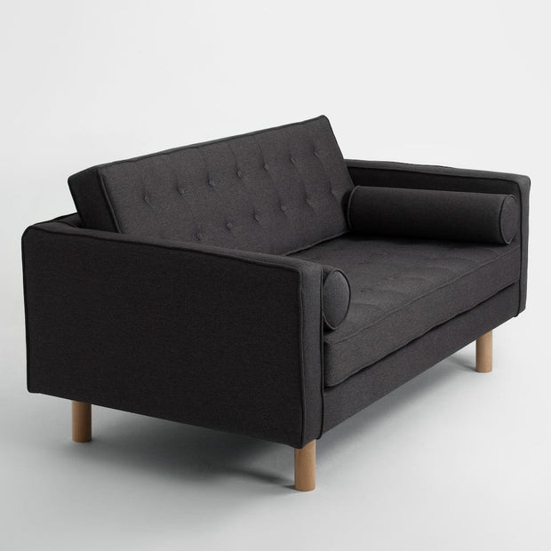 Customform Divano Letto 2 posti in tessuto Topic Wood Antracite