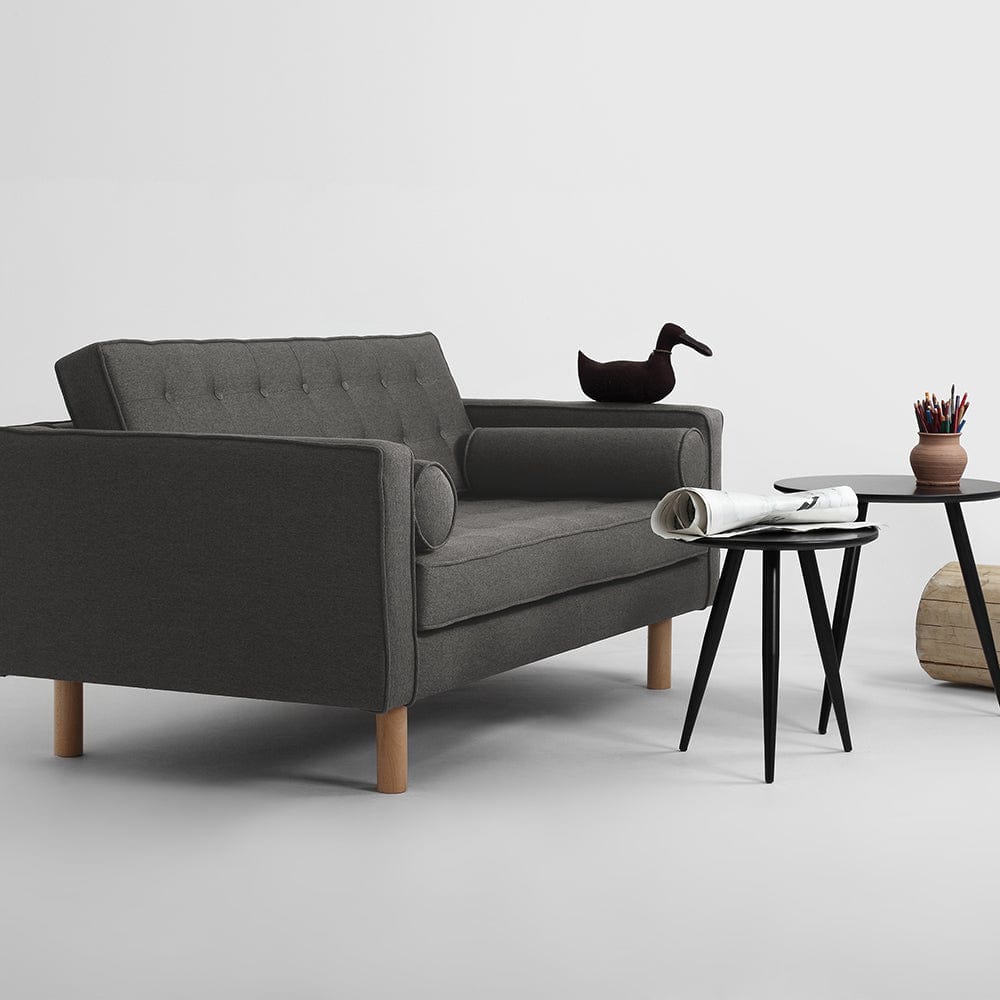 Customform Divano Letto 2 posti in tessuto Topic Wood Grigio
