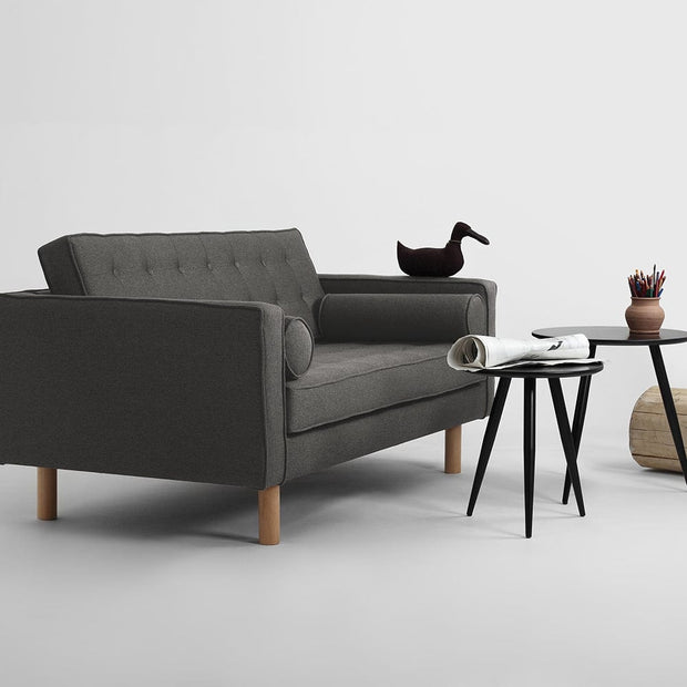 Customform Divano Letto 2 posti in tessuto Topic Wood Grigio