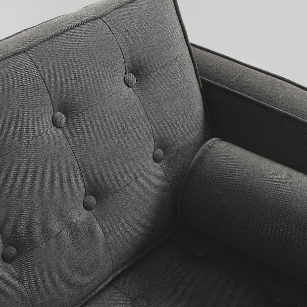 Customform Divano Letto 2 posti in tessuto Topic Wood Grigio